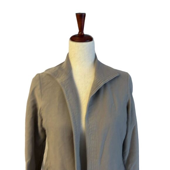 Eileen Fisher Jacket Size Small Women's Gray Collared Open Front Knit Cardigan - Picture 2 of 10